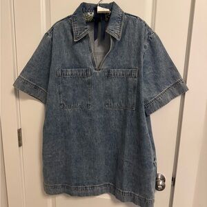 NWT: Casual Denim Shift Dress